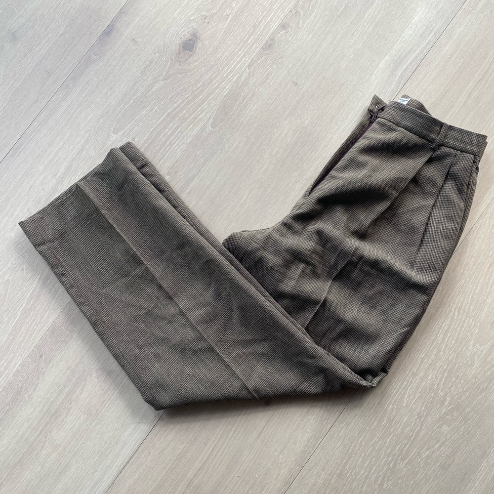 Vintage Eddie Bauer AKA Wool Classic Trouser Petite 10 High-Rise Pleated Front